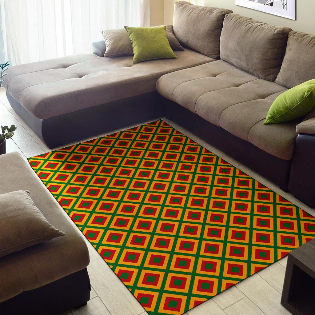 Rasta Reggae Color Cross Area Rugs-JTAMIGO.COM