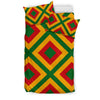 Rasta Reggae Color Cross Duvet Cover Bedding Set