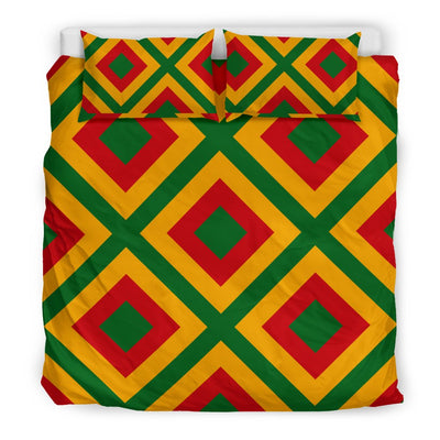 Rasta Reggae Color Cross Duvet Cover Bedding Set