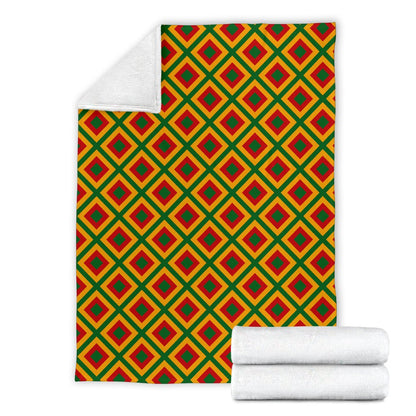 Rasta Reggae Color Cross Fleece Blanket