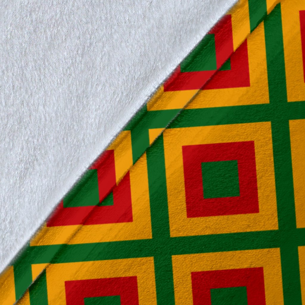 Rasta Reggae Color Cross Fleece Blanket