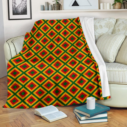 Rasta Reggae Color Cross Fleece Blanket