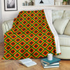 Rasta Reggae Color Cross Fleece Blanket