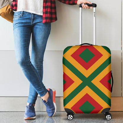 Rasta Reggae Color Cross Luggage Cover Protector