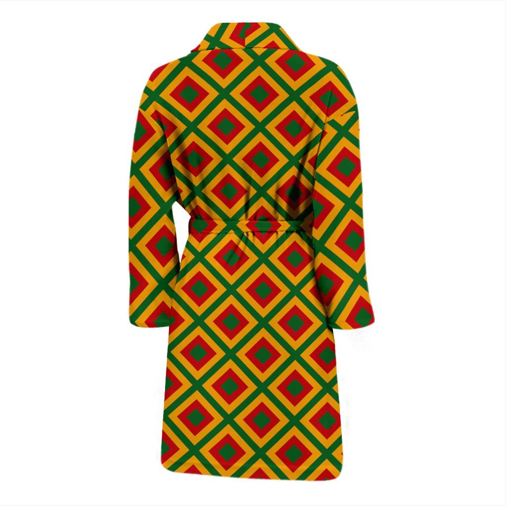 Rasta Reggae Color Cross Men Bath Robe-JTAMIGO.COM