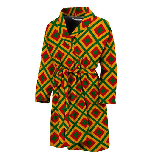 Rasta Reggae Color Cross Men Bath Robe-JTAMIGO.COM