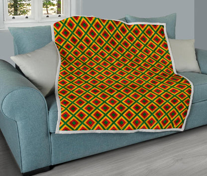 Rasta Reggae Color Cross Premium Quilt-JTAMIGO.COM