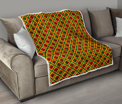 Rasta Reggae Color Cross Premium Quilt-JTAMIGO.COM