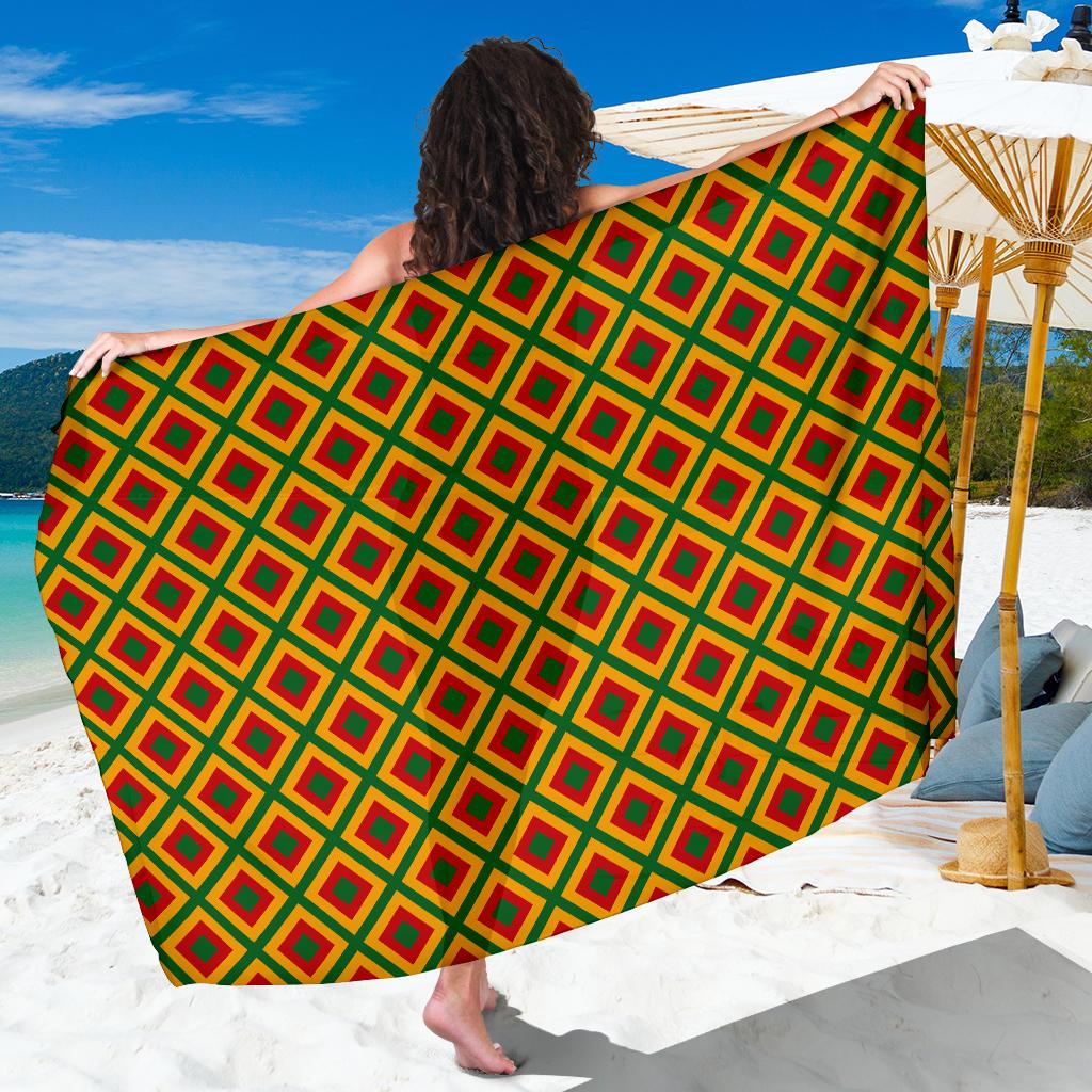 Rasta Reggae Color Cross Sarong Pareo Wrap