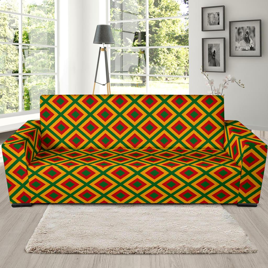 Rasta Reggae Color Cross Sofa Slipcover-JTAMIGO.COM