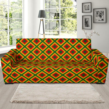 Rasta Reggae Color Cross Sofa Slipcover-JTAMIGO.COM