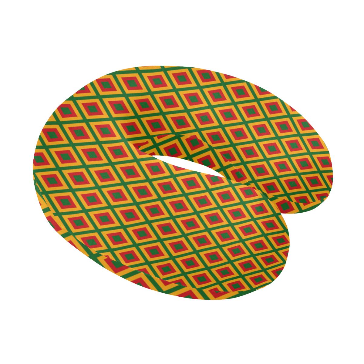 Rasta Reggae Color Cross U-Shaped Travel Neck Pillow-JTAMIGO.COM