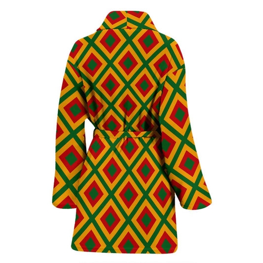 Rasta Reggae Color Cross Women Bath Robe-JTAMIGO.COM