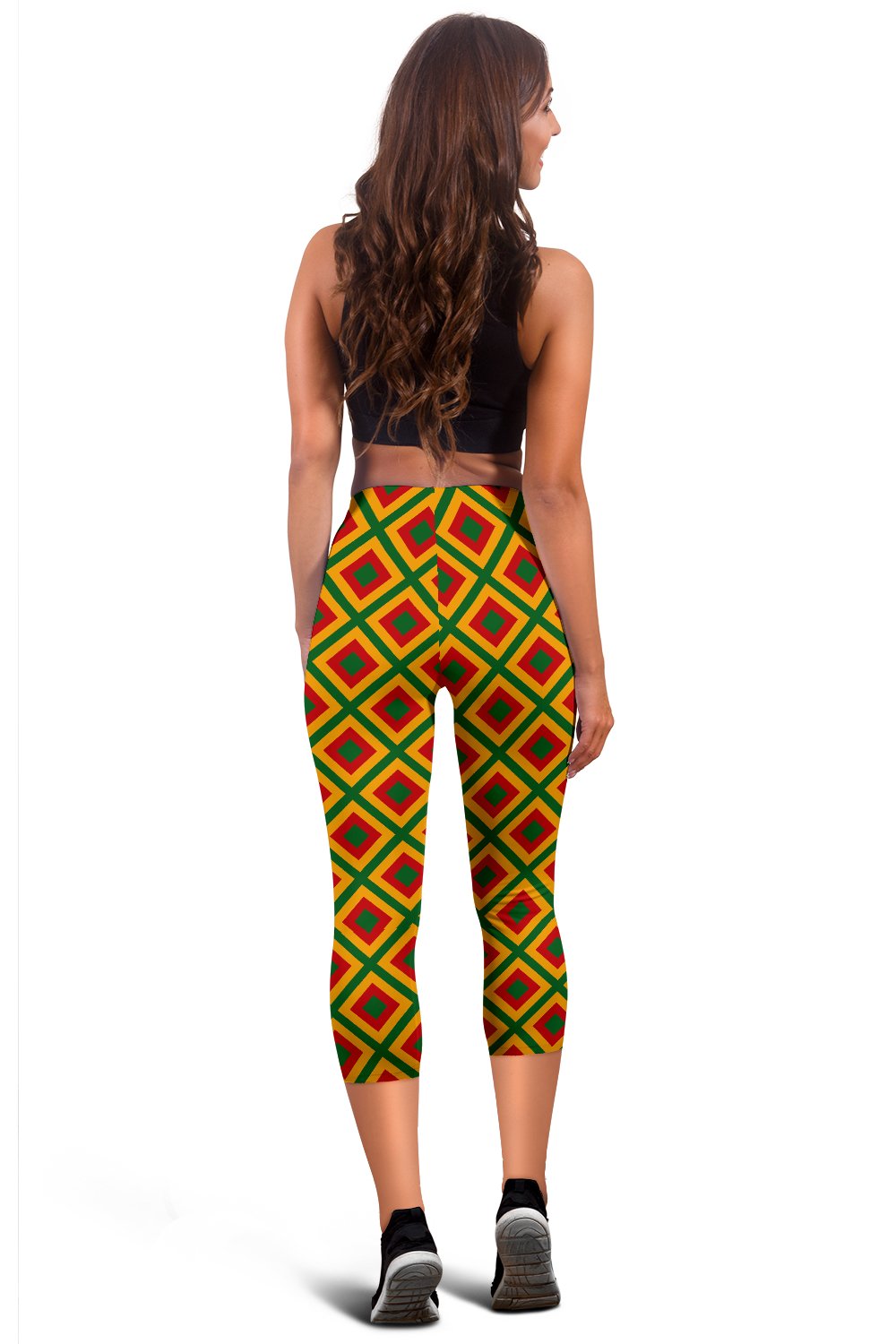 Rasta Reggae Color Cross Women Capris