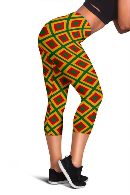 Rasta Reggae Color Cross Women Capris