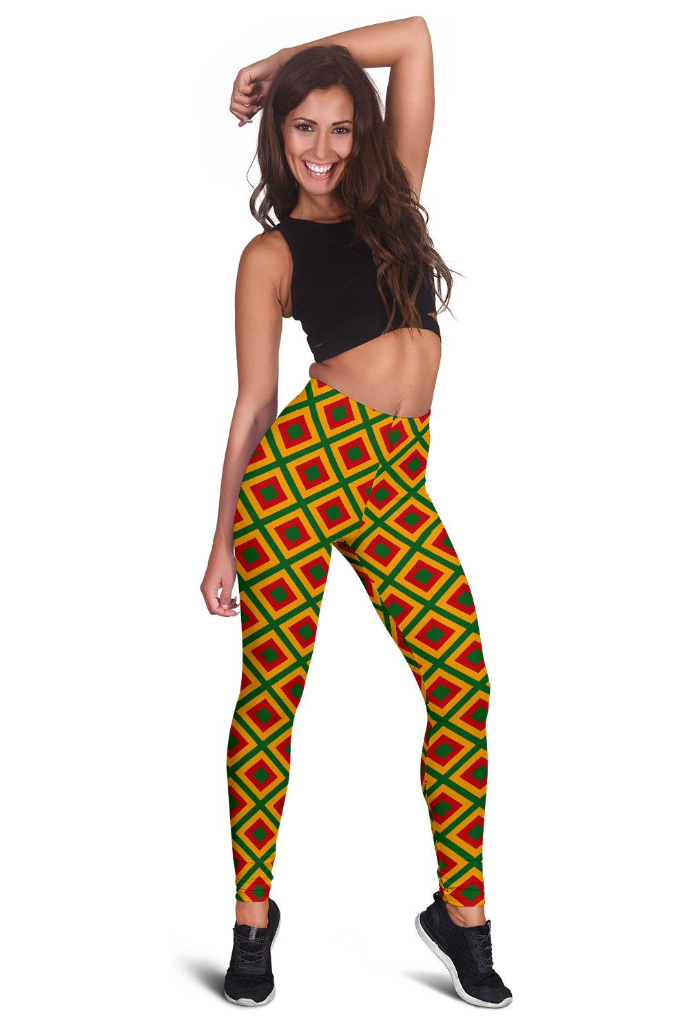 Rasta Reggae Color Cross Women Leggings