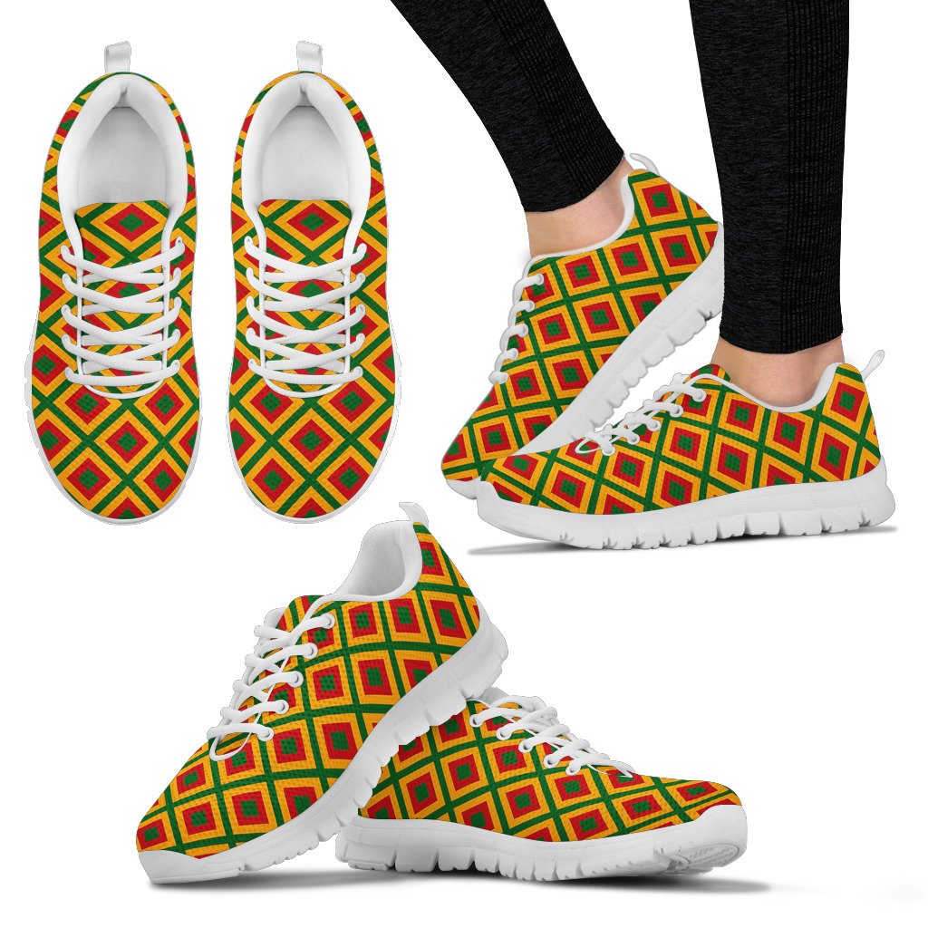 Rasta Reggae Color Cross Women Sneakers Shoes