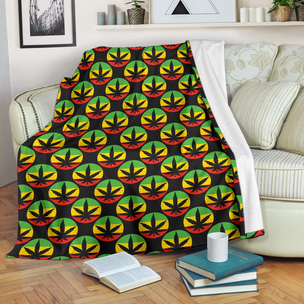 Rasta Reggae Color Design Fleece Blanket