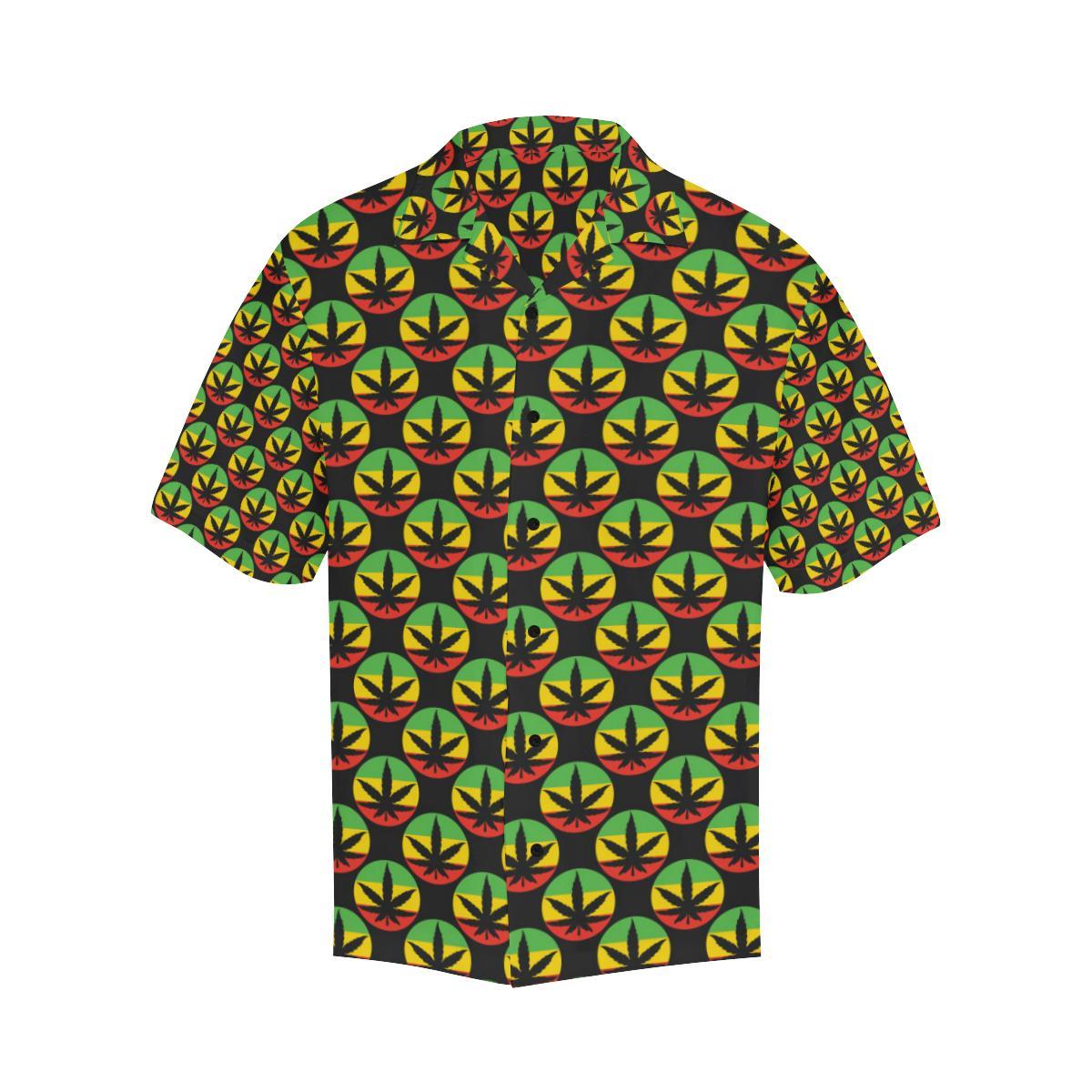 Rasta Reggae Color Design Men Aloha Hawaiian Shirt