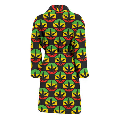Rasta Reggae Color Design Men Bath Robe-JTAMIGO.COM