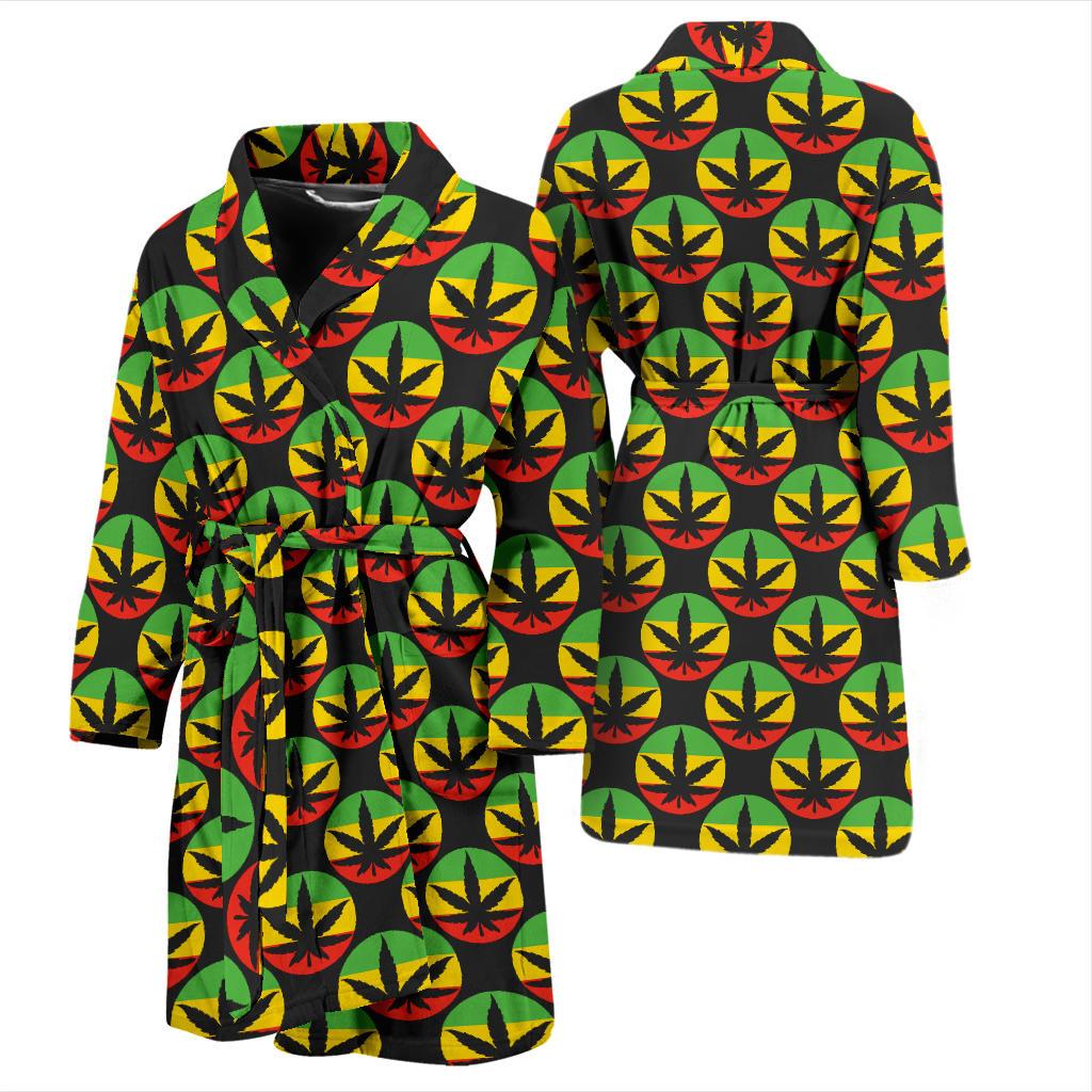 Rasta Reggae Color Design Men Bath Robe-JTAMIGO.COM