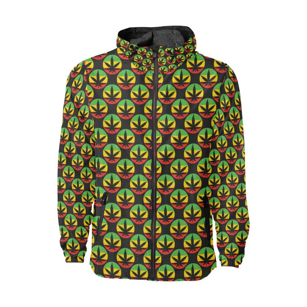 Rasta Reggae Color Design Men Windbreaker Jacket-JTAMIGO.COM