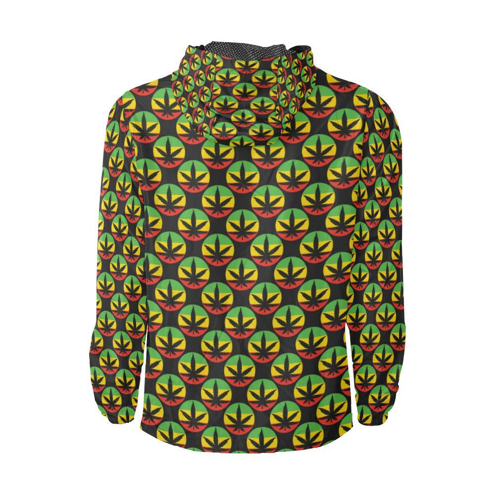 Rasta Reggae Color Design Men Windbreaker Jacket-JTAMIGO.COM