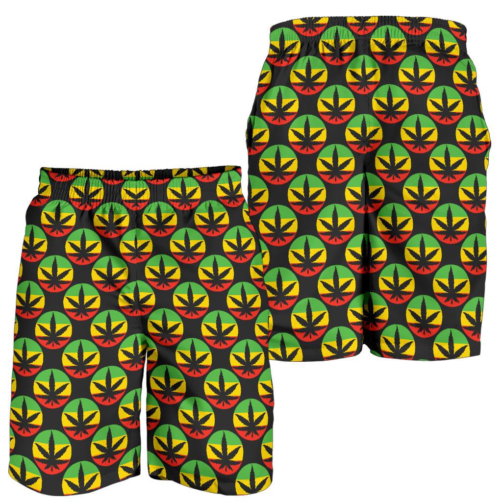 Rasta Reggae Color Design Mens Shorts-JTAMIGO.COM