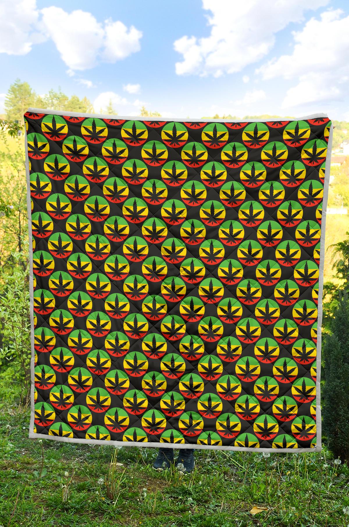 Rasta Reggae Color Design Premium Quilt-JTAMIGO.COM
