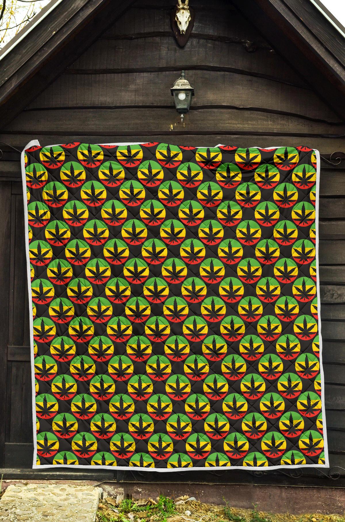 Rasta Reggae Color Design Premium Quilt-JTAMIGO.COM