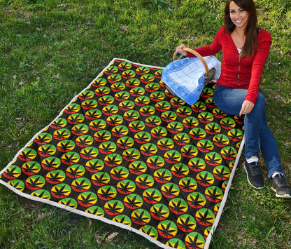 Rasta Reggae Color Design Premium Quilt-JTAMIGO.COM