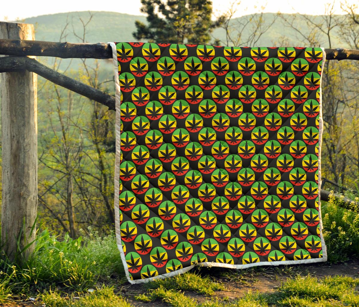 Rasta Reggae Color Design Premium Quilt-JTAMIGO.COM