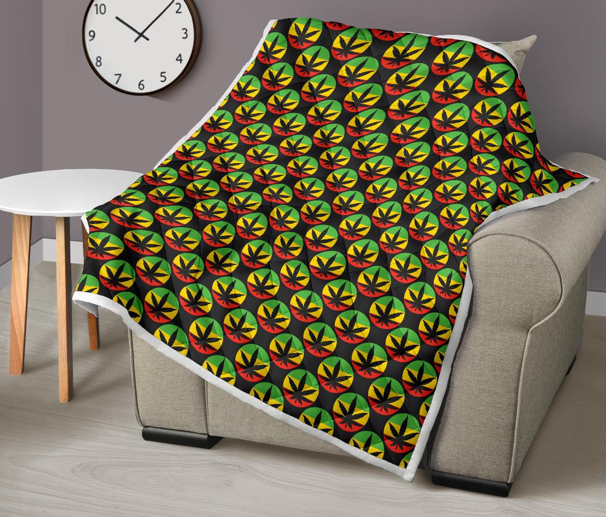 Rasta Reggae Color Design Premium Quilt-JTAMIGO.COM