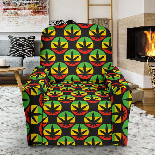 Rasta Reggae Color Design Single Sofa Slipcover -JTAMIGO.COM
