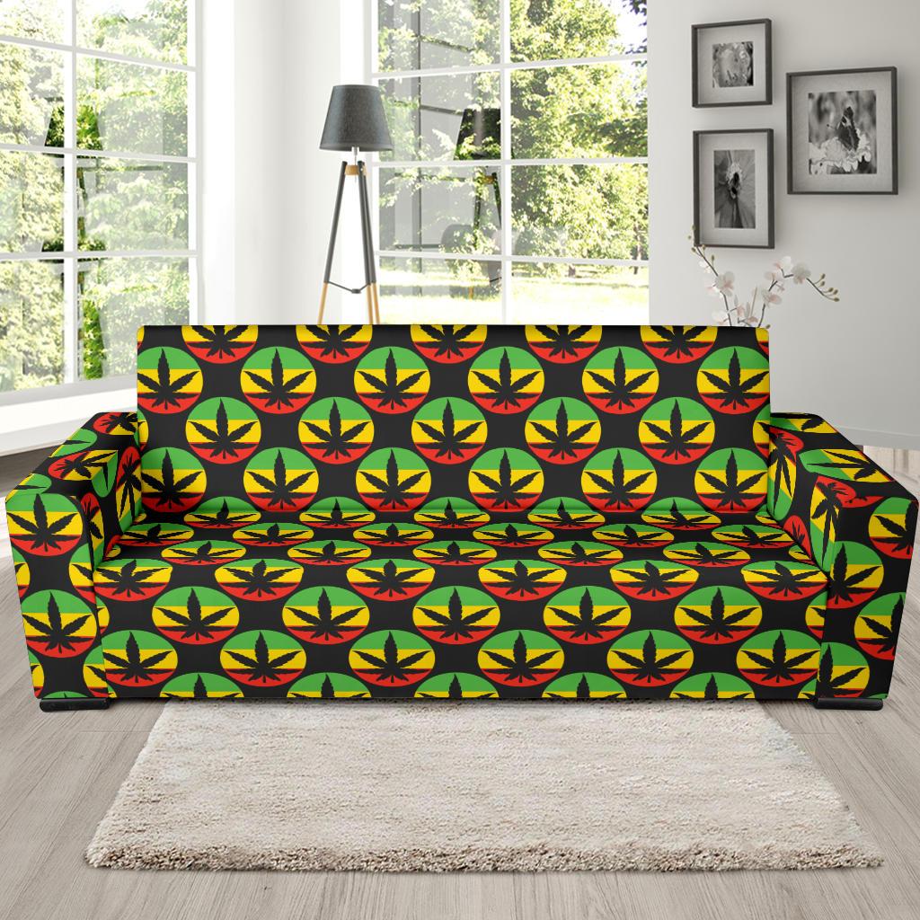 Rasta Reggae Color Design Sofa Slipcover-JTAMIGO.COM