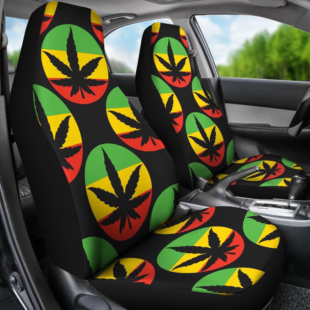 Rasta Reggae Color Design Universal Fit Car Seat Covers