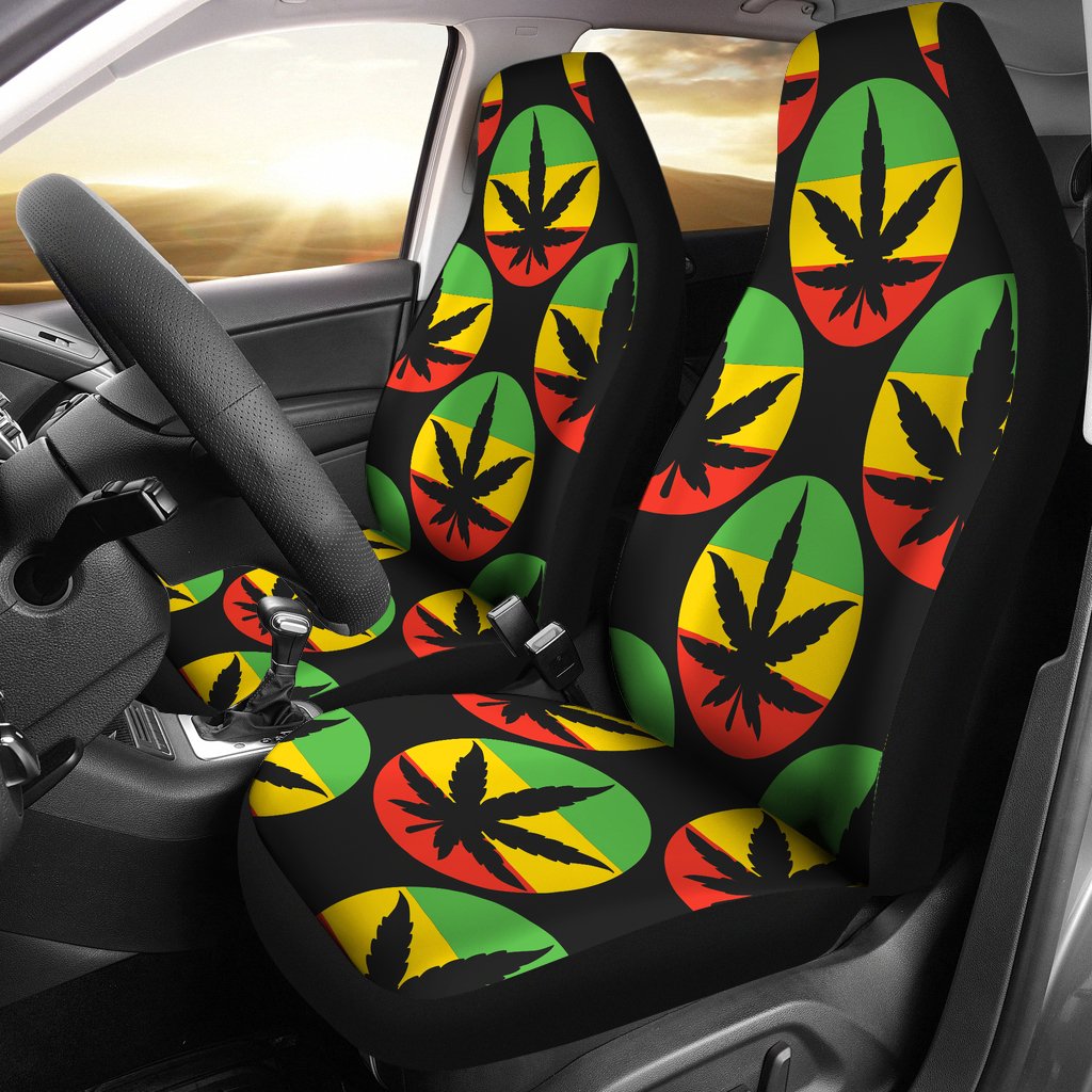 Rasta Reggae Color Design Universal Fit Car Seat Covers