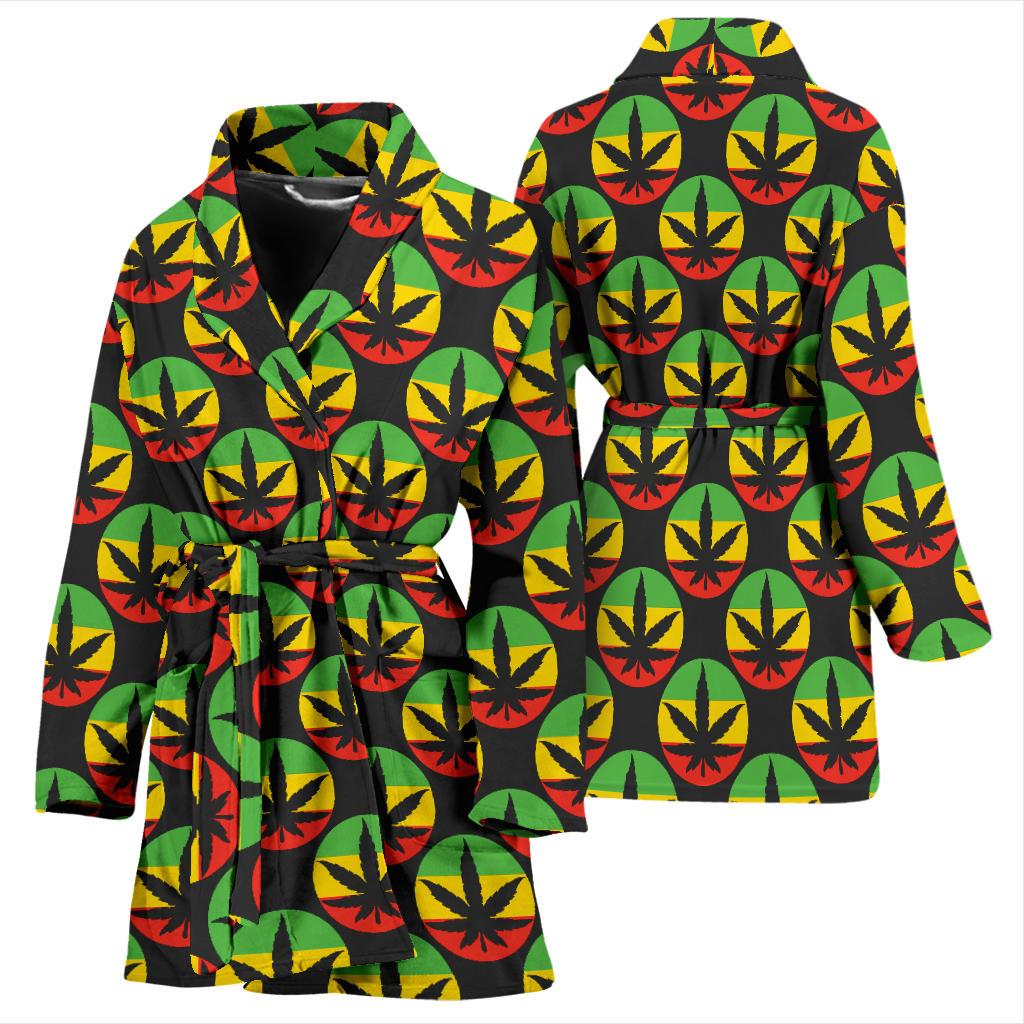 Rasta Reggae Color Design Women Bath Robe-JTAMIGO.COM