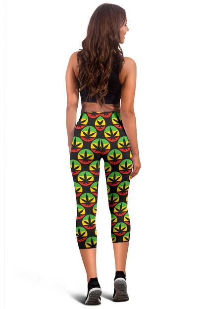 Rasta Reggae Color Design Women Capris