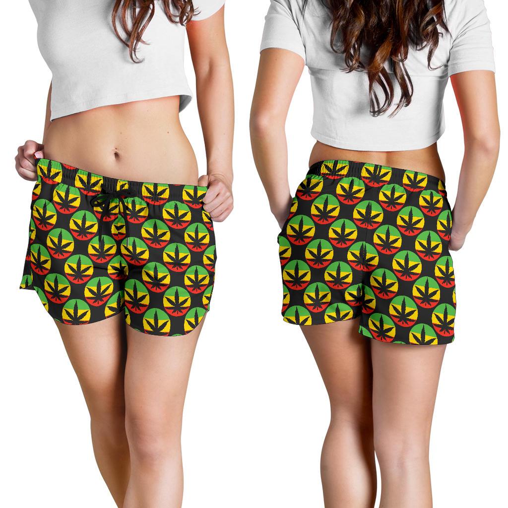 Rasta Reggae Color Design Women Shorts-JTAMIGO.COM