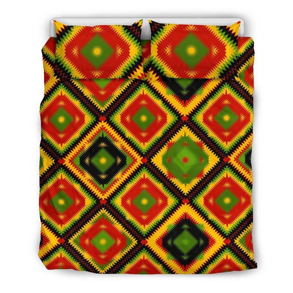 Rasta Reggae Color Pattern Duvet Cover Bedding Set
