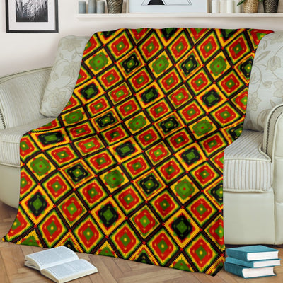 Rasta Reggae Color Pattern Fleece Blanket