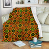 Rasta Reggae Color Pattern Fleece Blanket