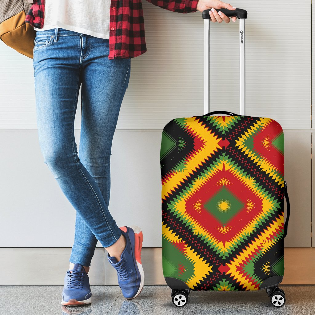 Rasta Reggae Color Pattern Luggage Cover Protector