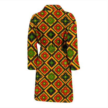Rasta Reggae Color Pattern Men Bath Robe-JTAMIGO.COM