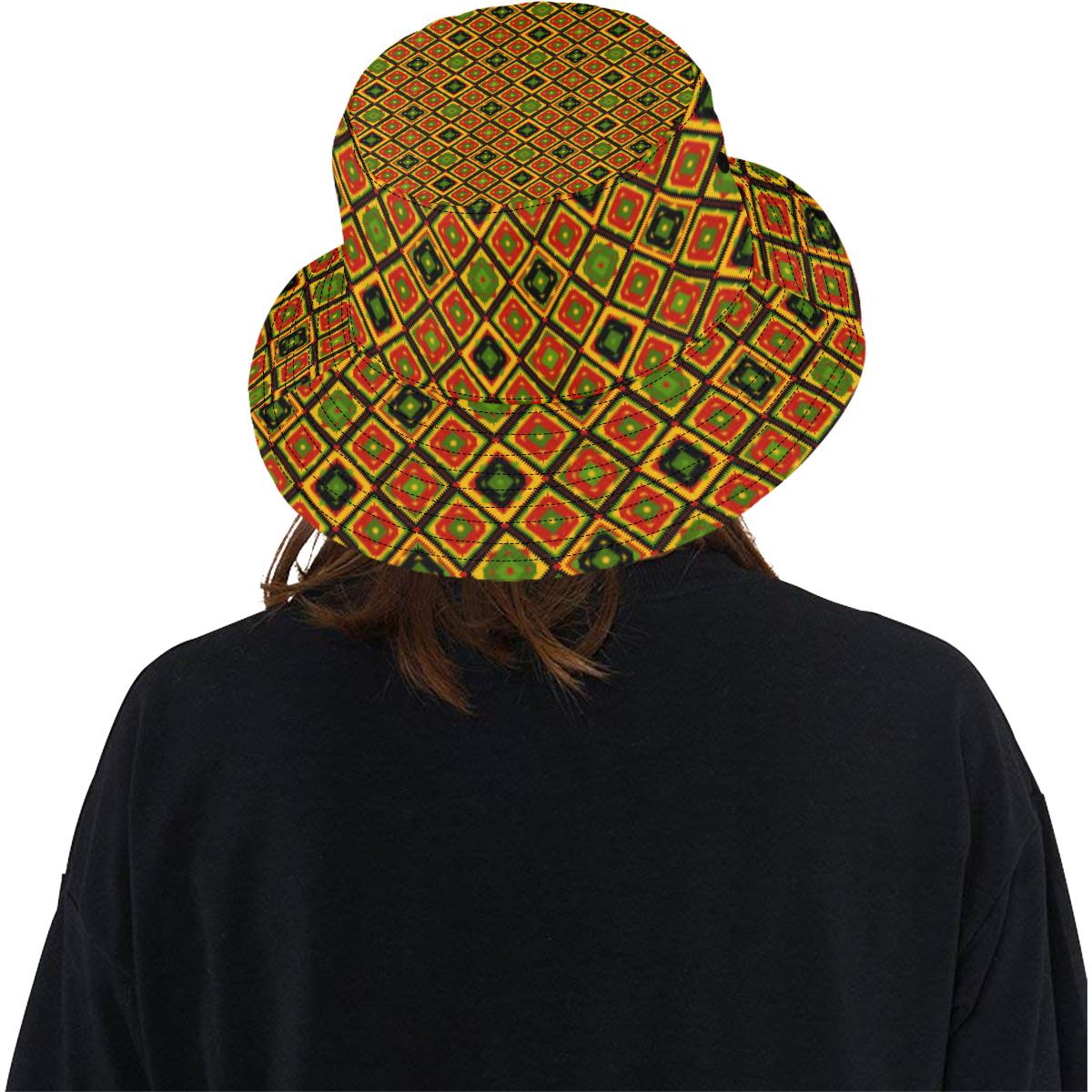 Rasta Reggae Color Pattern Unisex Bucket Hat