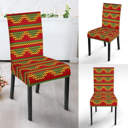 Rasta Reggae Color Print Dining Chair Slipcover-JTAMIGO.COM