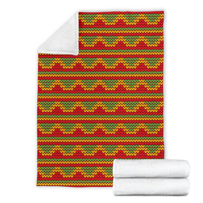 Rasta Reggae Color Print Fleece Blanket