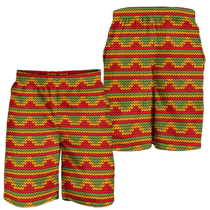 Rasta Reggae Color Print Mens Shorts-JTAMIGO.COM