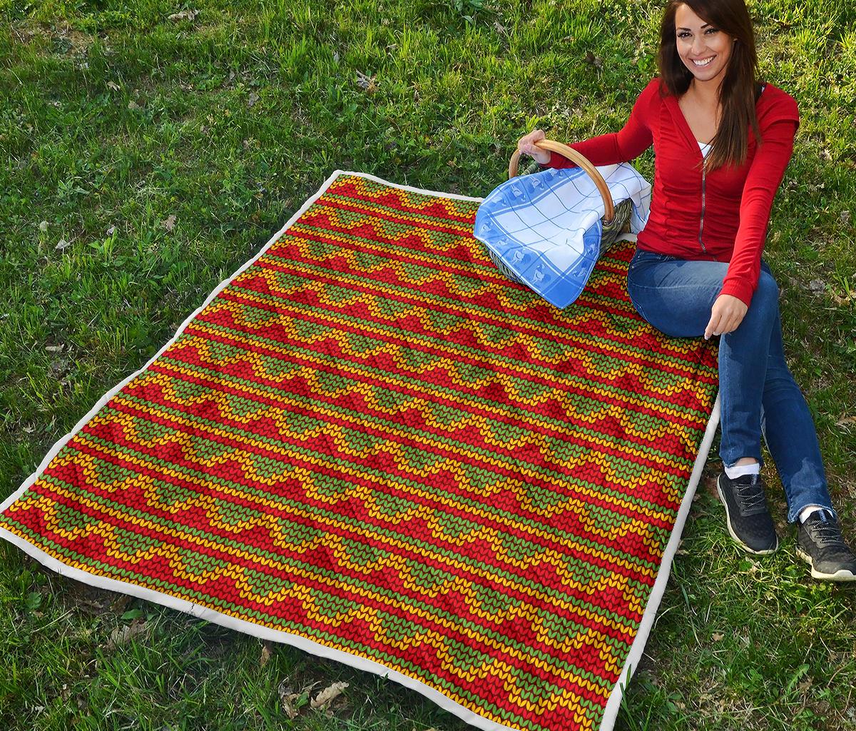 Rasta Reggae Color Print Premium Quilt-JTAMIGO.COM
